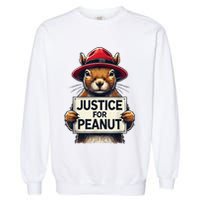 Justice For Peanut The Squirrel Wanted Garment-Dyed Sweatshirt
