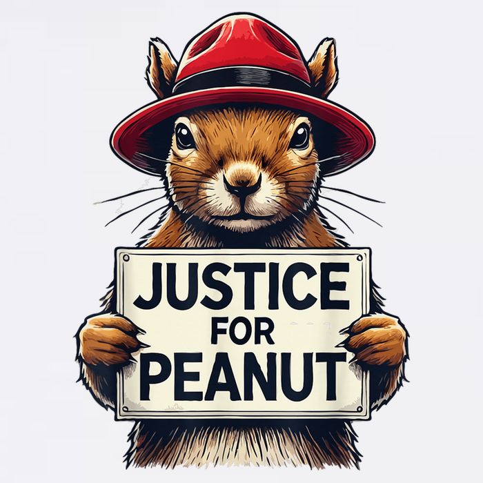 Justice For Peanut The Squirrel Wanted Garment-Dyed Sweatshirt