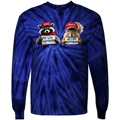 Justice For Peanut The Squirrel And Fred The Raccoon Tie-Dye Long Sleeve Shirt