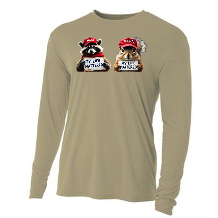 Justice For Peanut The Squirrel And Fred The Raccoon Cooling Performance Long Sleeve Crew