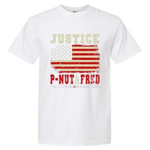 Justice For Pnut And Fred The Squirrel And Peanut Justice Garment-Dyed Heavyweight T-Shirt