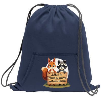 Justice For Peanut The Squirrel And Fred The Raccoon Sweatshirt Cinch Pack Bag