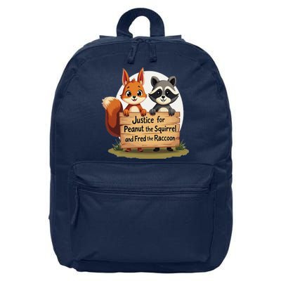 Justice For Peanut The Squirrel And Fred The Raccoon 16 in Basic Backpack