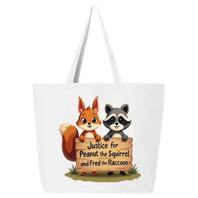 Justice For Peanut The Squirrel And Fred The Raccoon 25L Jumbo Tote