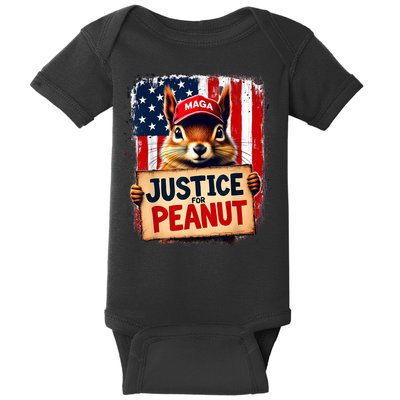 Justice For Peanut The Squirrel Peanut Squirrel Maga Baby Bodysuit