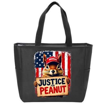 Justice For Peanut The Squirrel Peanut Squirrel Maga Zip Tote Bag