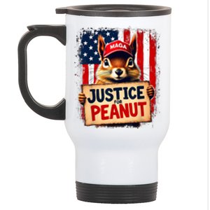 Justice For Peanut The Squirrel Peanut Squirrel Maga Stainless Steel Travel Mug