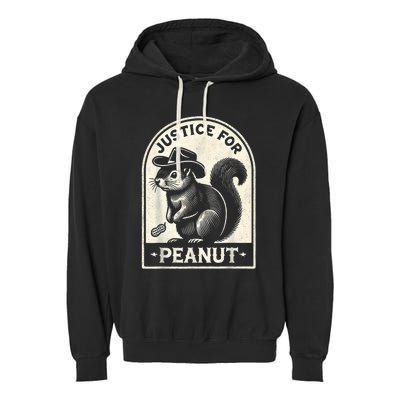 Justice For Peanut The Squirrel Peanut Squirrel Wanted Garment-Dyed Fleece Hoodie