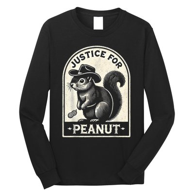 Justice For Peanut The Squirrel Peanut Squirrel Wanted Long Sleeve Shirt