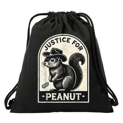 Justice For Peanut The Squirrel Peanut Squirrel Wanted Drawstring Bag