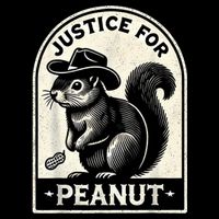 Justice For Peanut The Squirrel Peanut Squirrel Wanted Drawstring Bag