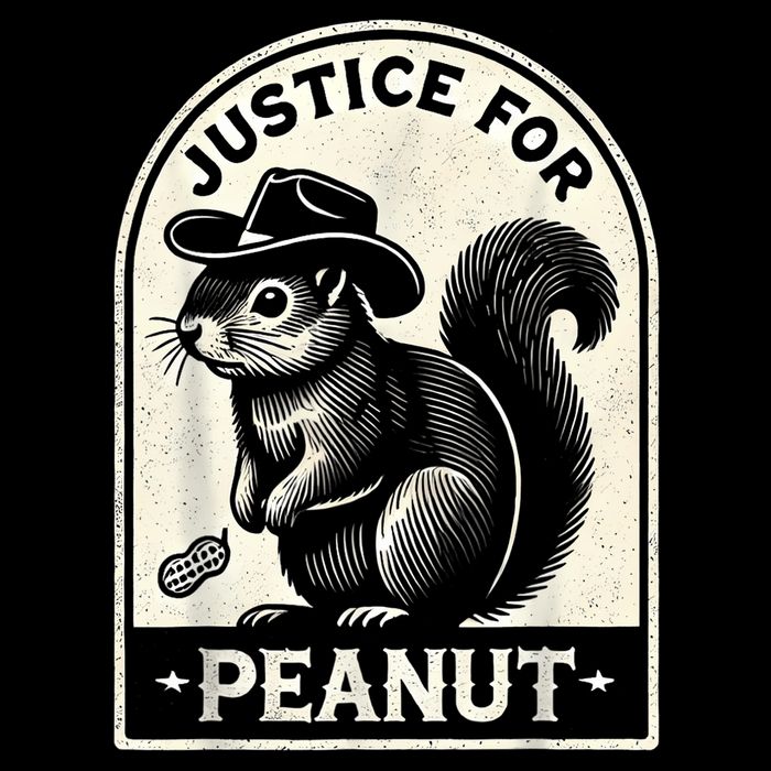 Justice For Peanut The Squirrel Peanut Squirrel Wanted Drawstring Bag