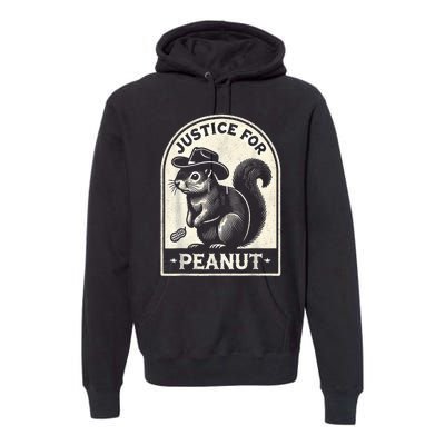 Justice For Peanut The Squirrel Peanut Squirrel Wanted Premium Hoodie