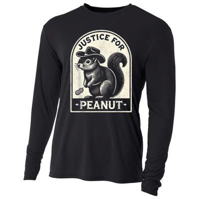 Justice For Peanut The Squirrel Peanut Squirrel Wanted Cooling Performance Long Sleeve Crew