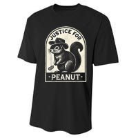 Justice For Peanut The Squirrel Peanut Squirrel Wanted Performance Sprint T-Shirt