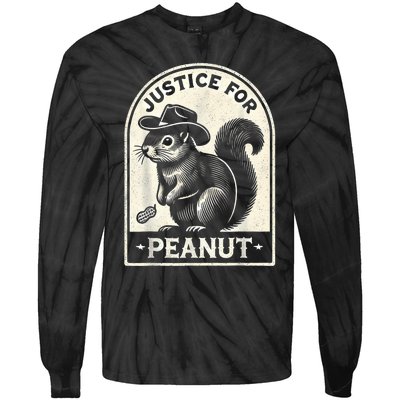 Justice For Peanut The Squirrel Peanut Squirrel Wanted Tie-Dye Long Sleeve Shirt