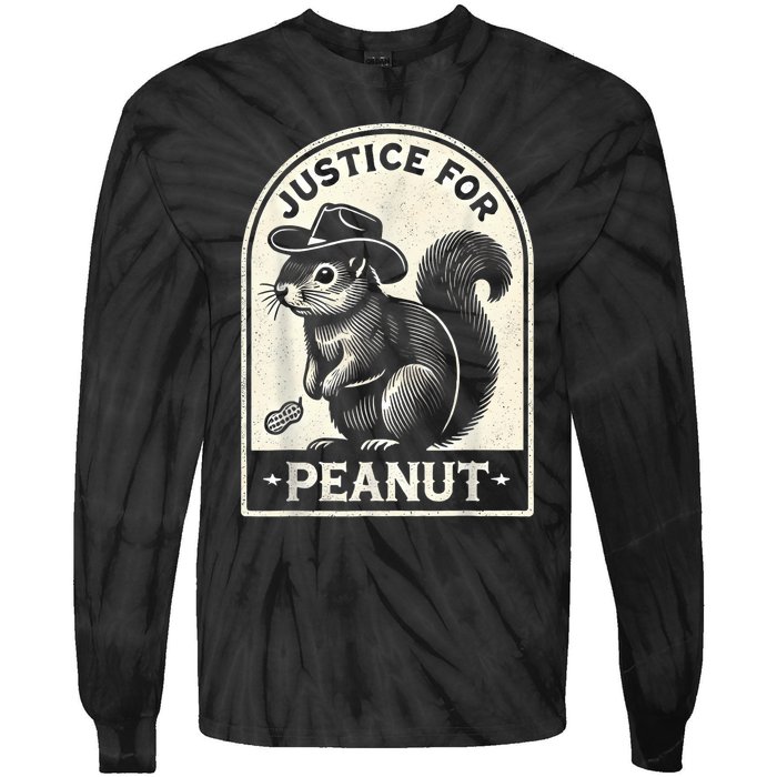 Justice For Peanut The Squirrel Peanut Squirrel Wanted Tie-Dye Long Sleeve Shirt