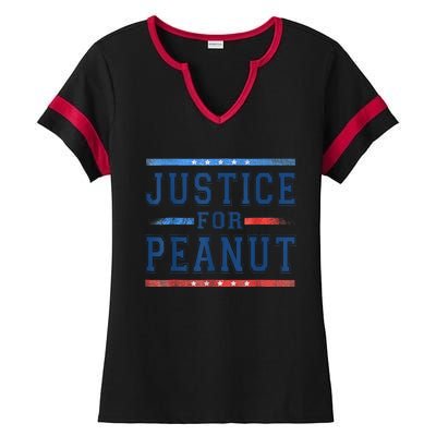 Justice For Peanut The Squirrel Peanut Squirrel Ladies Halftime Notch Neck Tee