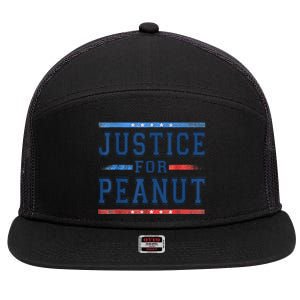 Justice For Peanut The Squirrel Peanut Squirrel 7 Panel Mesh Trucker Snapback Hat