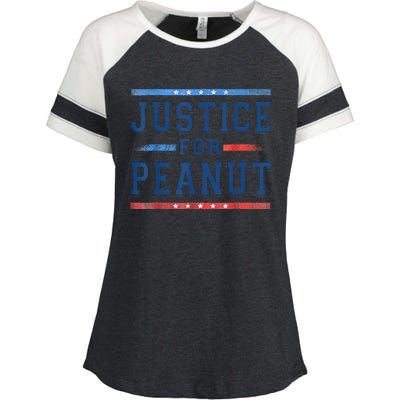 Justice For Peanut The Squirrel Peanut Squirrel Enza Ladies Jersey Colorblock Tee