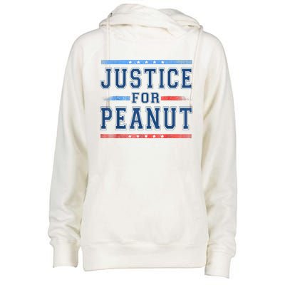 Justice For Peanut The Squirrel Peanut Squirrel Womens Funnel Neck Pullover Hood