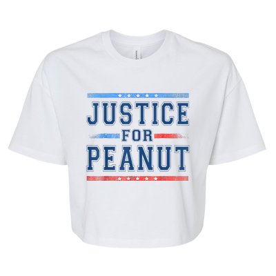 Justice For Peanut The Squirrel Peanut Squirrel Bella+Canvas Jersey Crop Tee