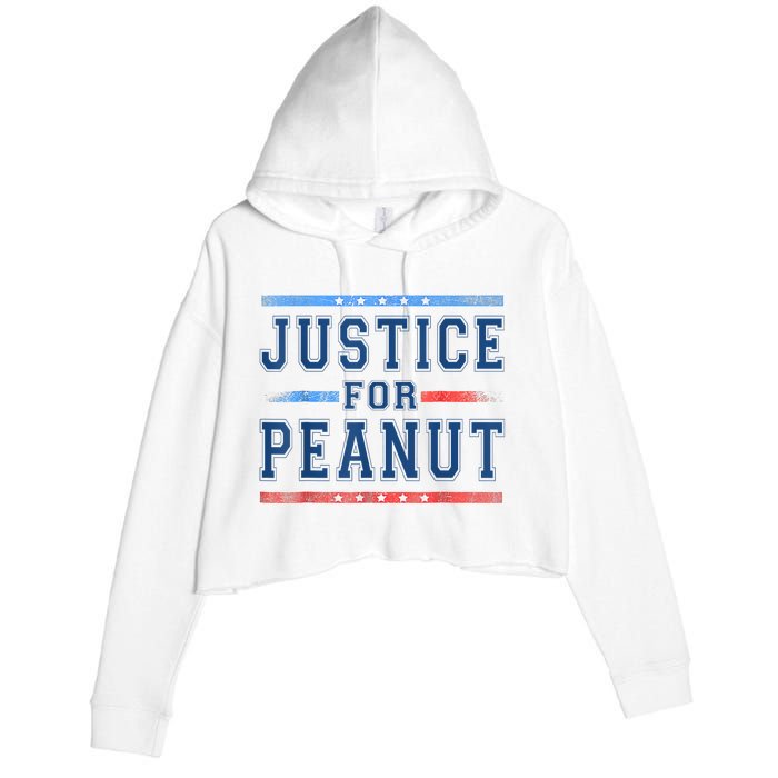 Justice For Peanut The Squirrel Peanut Squirrel Crop Fleece Hoodie