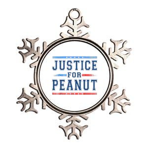 Justice For Peanut The Squirrel Peanut Squirrel Metallic Star Ornament