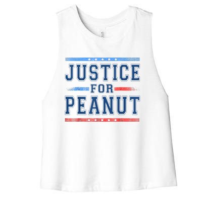 Justice For Peanut The Squirrel Peanut Squirrel Women's Racerback Cropped Tank