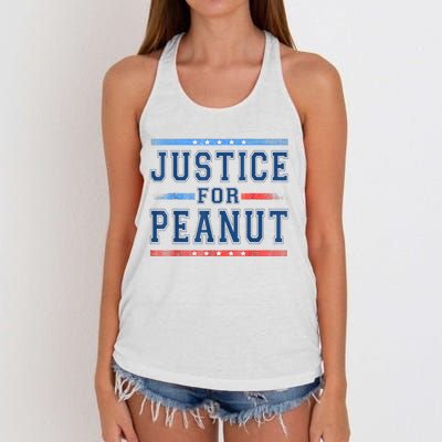 Justice For Peanut The Squirrel Peanut Squirrel Women's Knotted Racerback Tank