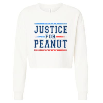 Justice For Peanut The Squirrel Peanut Squirrel Cropped Pullover Crew