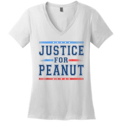 Justice For Peanut The Squirrel Peanut Squirrel Women's V-Neck T-Shirt