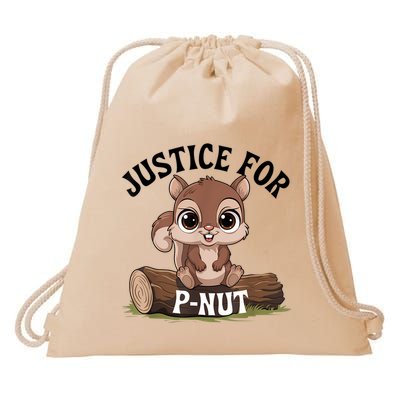 Justice For Pnut Special Squirrel Pnut Justice Drawstring Bag