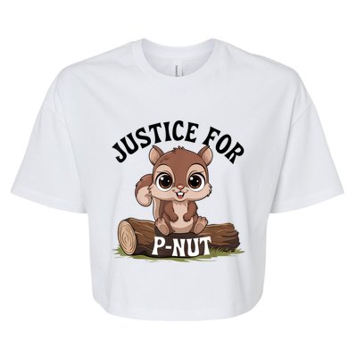 Justice For Pnut Special Squirrel Pnut Justice Bella+Canvas Jersey Crop Tee