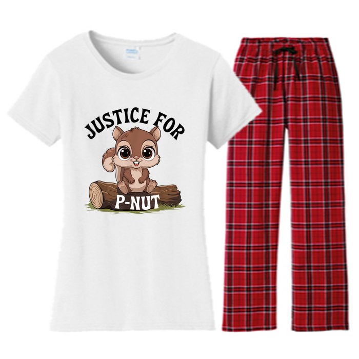 Justice For Pnut Special Squirrel Pnut Justice Women's Flannel Pajama Set