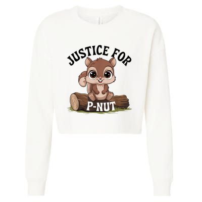 Justice For Pnut Special Squirrel Pnut Justice Cropped Pullover Crew