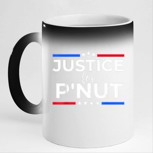 Justice For PNut Peanut Squirrel Lovers 11oz Black Color Changing Mug