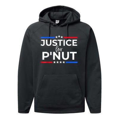 Justice For PNut Peanut Squirrel Lovers Performance Fleece Hoodie