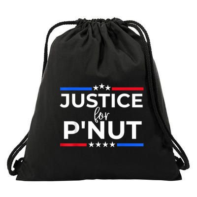 Justice For PNut Peanut Squirrel Lovers Drawstring Bag