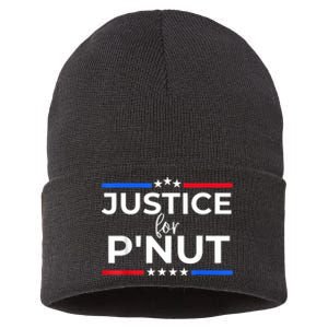 Justice For PNut Peanut Squirrel Lovers Sustainable Knit Beanie