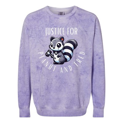 Justice For Peanut The Squirrel 2024 Colorblast Crewneck Sweatshirt