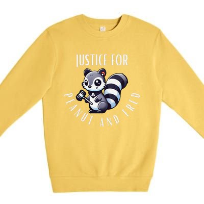 Justice For Peanut The Squirrel 2024 Premium Crewneck Sweatshirt