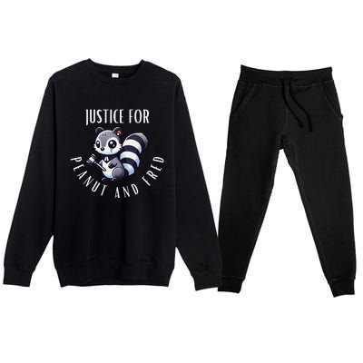 Justice For Peanut The Squirrel 2024 Premium Crewneck Sweatsuit Set