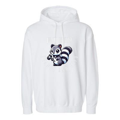 Justice For Peanut The Squirrel 2024 Garment-Dyed Fleece Hoodie