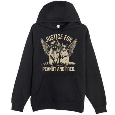Justice For Peanut And Fred Peanut Squirrel Fred Raccoon Premium Pullover Hoodie