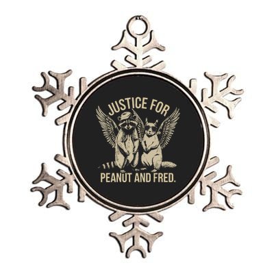 Justice For Peanut And Fred Peanut Squirrel Fred Raccoon Metallic Star Ornament