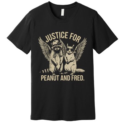 Justice For Peanut And Fred Peanut Squirrel Fred Raccoon Premium T-Shirt