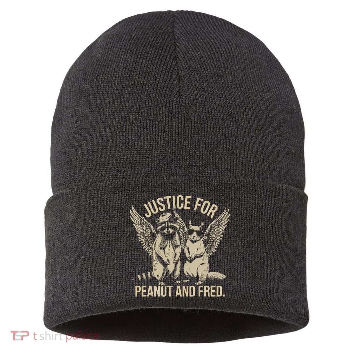 Justice For Peanut And Fred Peanut Squirrel Fred Raccoon Sustainable Knit Beanie