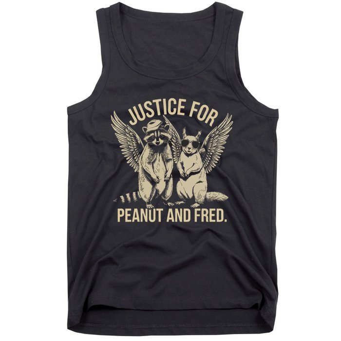 Justice For Peanut And Fred Peanut Squirrel Fred Raccoon Tank Top