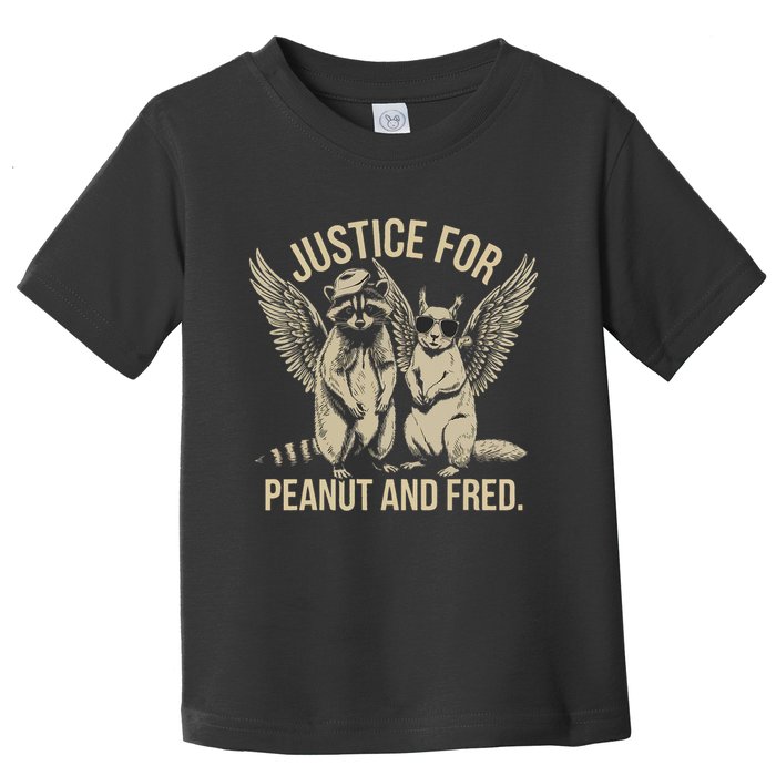 Justice For Peanut And Fred Peanut Squirrel Fred Raccoon Toddler T-Shirt
